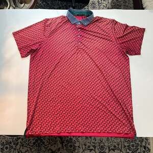 Greyson Wolf Print TPC Craig Ranch Golf Polo Shirt XXL